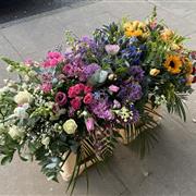 Rainbow Casket Spray